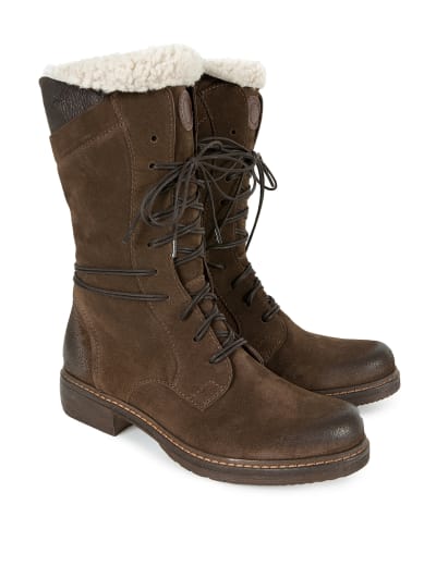 Sheepskin trim Block Heel Boots Celtic Co. M S