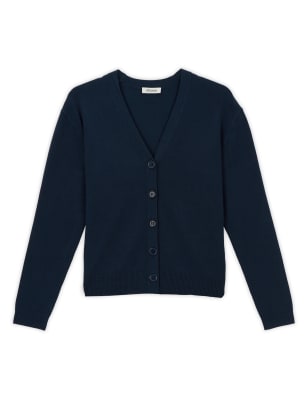 ladies long navy cardigan