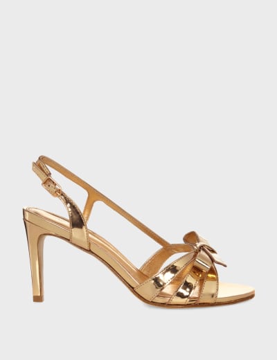 Leather Bow Strappy Stiletto Heel Sandals HOBBS M S
