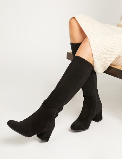 Born tay block store heel knee high boot