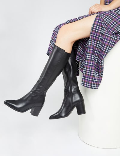 Clarks slim calf boots sales