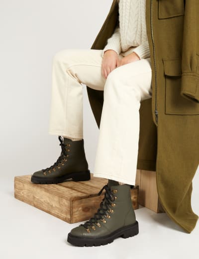 Marks and spencer lace up top ankle boots