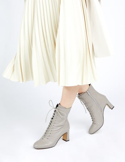 Block heel ankle boots lace up new arrivals