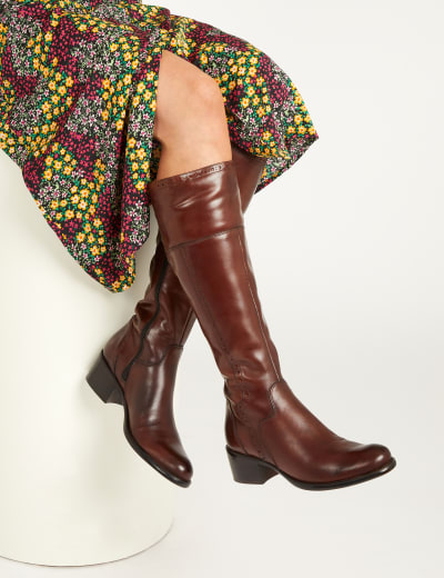 Slim fitting hotsell knee high boots