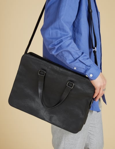 Marks and spencer leather briefcase clearance
