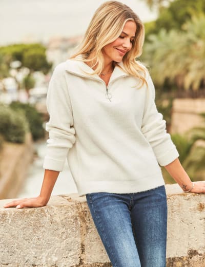 Jumper with zip top womens