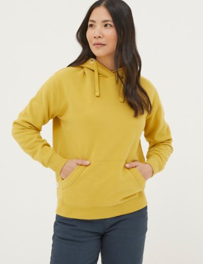 Women's Mocha Longline Hoodie with Gold Logo | Pineapple Leisurewear