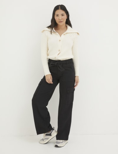 Cargo Wide Leg Trousers M S Collection M S