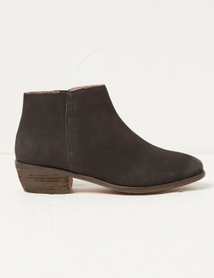 black suede ankle boots low heel
