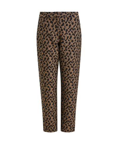 Animal Print Tapered Cropped Trousers French Connection M S