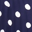 Crepe Polka Dot Pleated Midi Skater Skirt - navymix