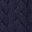 Cable Knit Scarf - navy