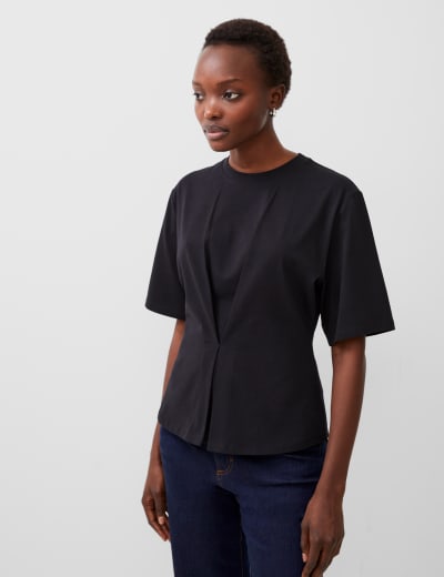 French connection bib waist quilted jacket online