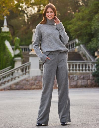 Wool Mix Tailored Trousers, Sustainable Womenswear