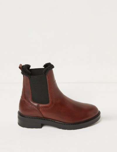 Flat ankle on sale boots fur cuff