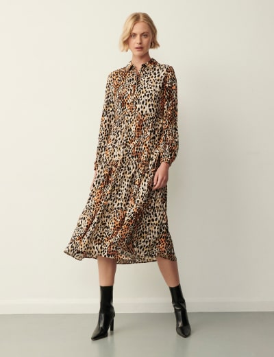 Leopard print dress marks and spencer sales