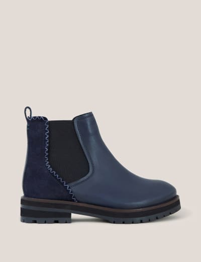 Ladies leather chelsea boots new arrivals sale
