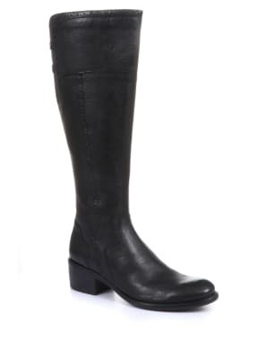 jones black knee high boots