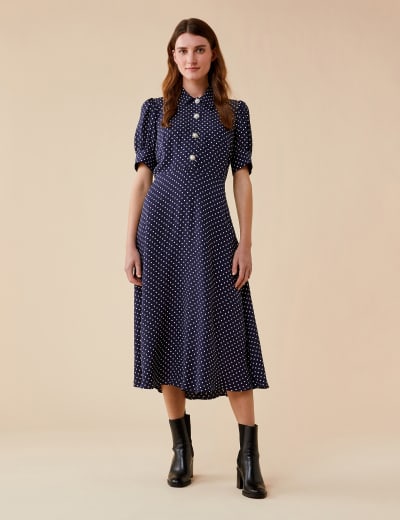 Polka dot best sale smock top