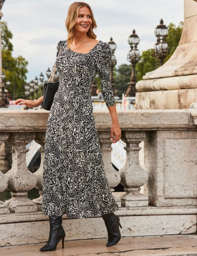 Empire line maxi dress with sleeves discount