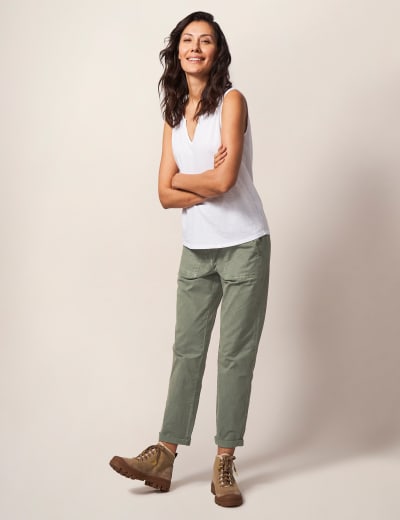 M&s ladies cotton chinos sale