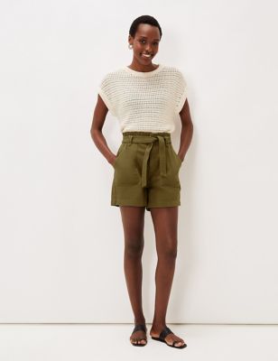 Lemaire Cotton Cargo Shorts in White Womens Clothing Shorts Cargo shorts 