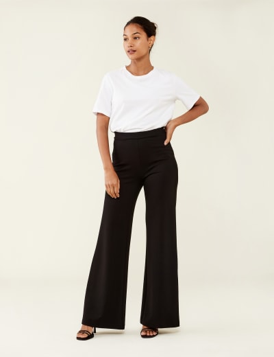 Marks and spencer ladies 2025 wide leg linen trousers