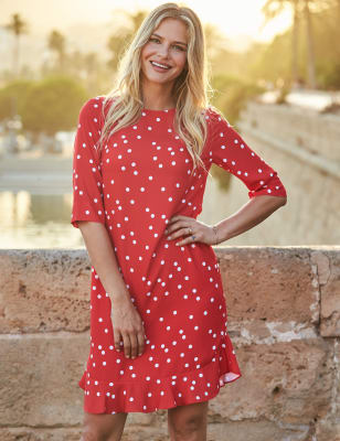 next pink spotty dress