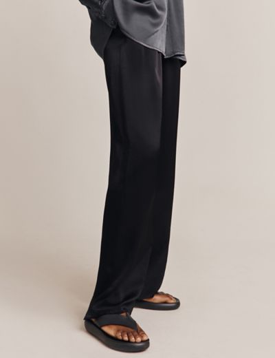 Satin Wide Leg Trousers, Ghost