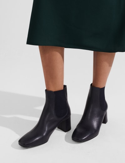 M&s leather ankle boots hotsell