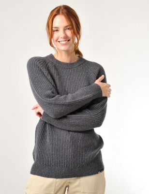 Gray M WOMEN FASHION Jumpers & Sweatshirts Ribbed Easy Wear jumper discount 50% 
