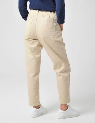 Slacks and Chinos Straight-leg trousers Womens Clothing Trousers True Royal Synthetic Trouser in Beige Natural 
