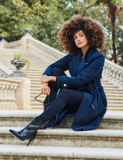 Wide Fit Suede Block Heel Ankle Boots Dune London M S