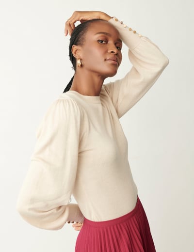 French connection store gold pleated skirt