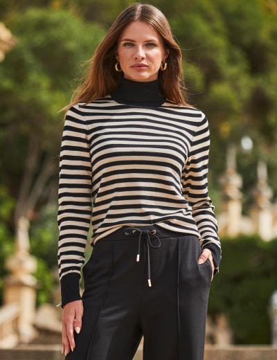 Black polo neck deals marks and spencer