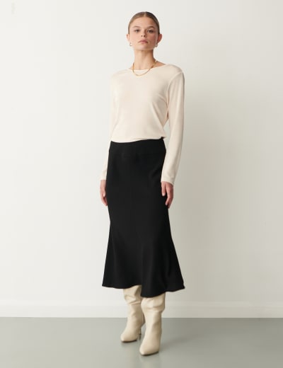 Long black skirt marks and spencer online
