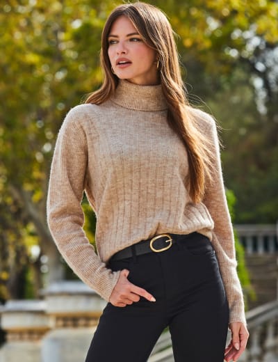 M&s cashmere sales polo neck
