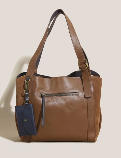 Leather Tote Bag White Stuff M S