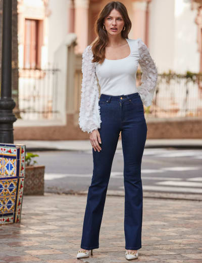 High Waisted Flared Jeans, SOSANDAR