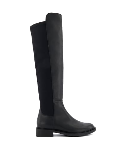 Kitten heel deals knee high boots