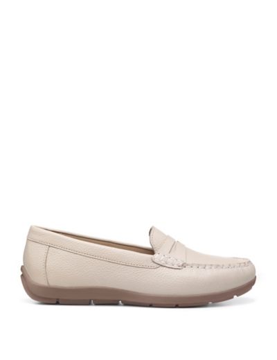 Wide Fit Leather Square Toe Flat Loafers | M&S Collection | M&S