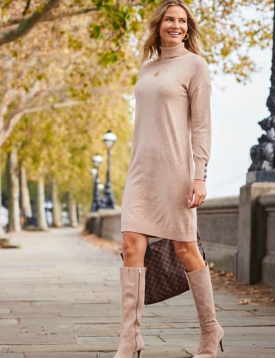 White midi jumper dress outlet