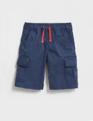 M&S Boys Kids Adjustable Waist Khaki Cotton Chino Shorts RRP £25 Age 1 to 7 Yrs