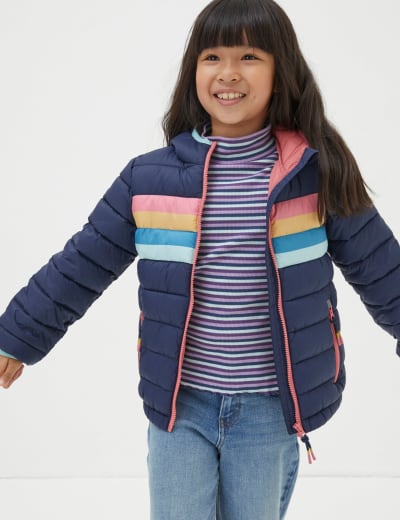 Reversible Printed Hooded Jacket 3 13 Yrs FatFace M S