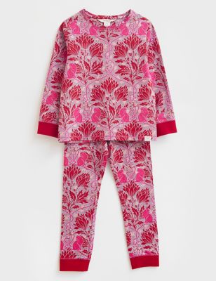 Cotton Rich Floral Cat Pyjamas (3-10 Yrs)