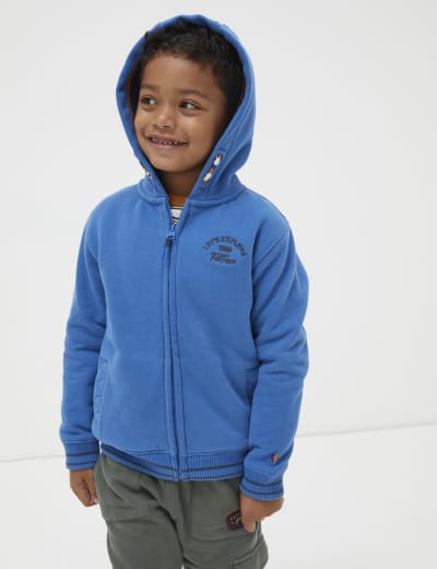Boys lined hoodie top