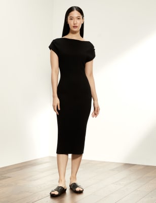 marks and spencer crepe shift dress