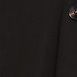 V-Neck Button Detail Midi Wrap Dress - black