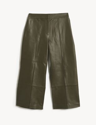 Leather Wide Leg Culottes