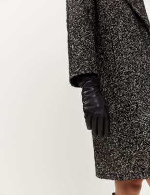 M&S AUTOGRAPH Women's 100% Leather Water Repellent Gloves NEW!! 